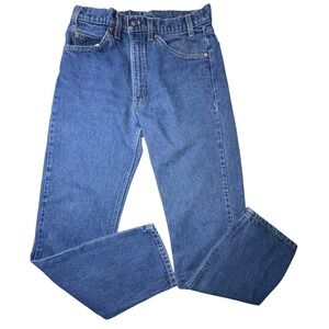Vtg Levis 505 Orange Tab Jeans Mens 32x32 Medium Wash Straight Leg Made in USA